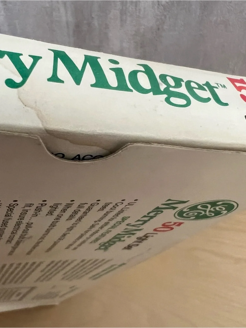 Vintage GE Merry Midget 50 Clear Bulb Light Set